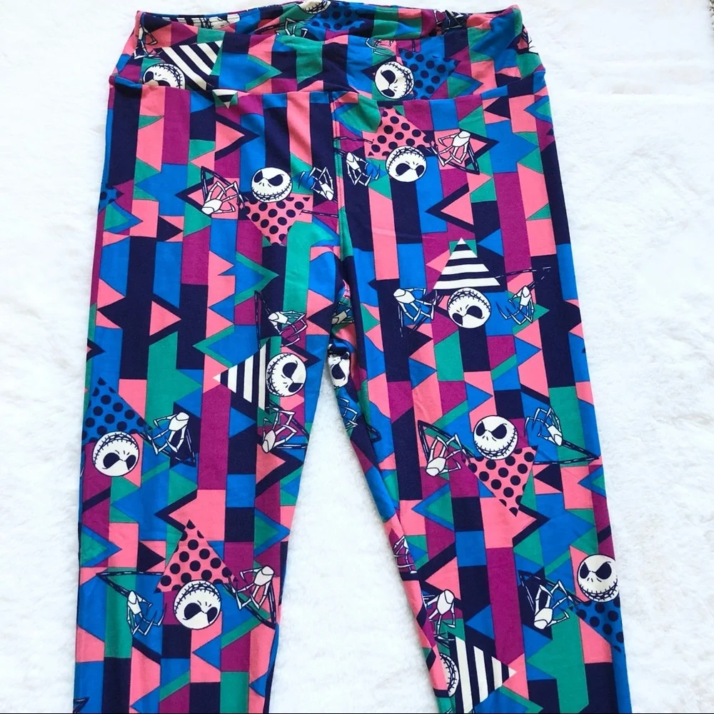 LULAROE JACK SKELLINGTON THE NIGHTMARE BEFORE CHRISTMAS LEGGINGS